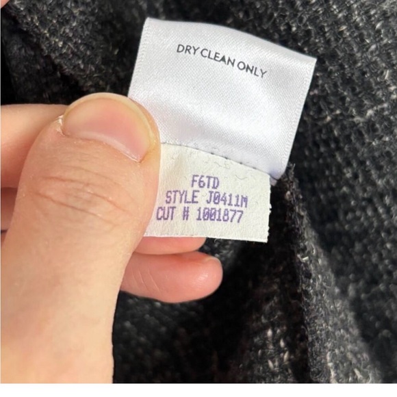 Eileen Fisher Charcoal Gray lightweight open blazer jacket pockets Large - Picture 8 of 8